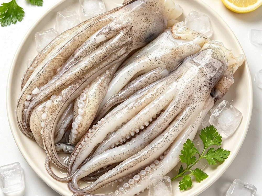 Fresh squid tentacles