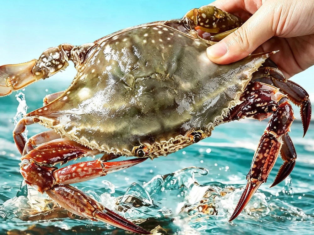Frozen swimming crab
